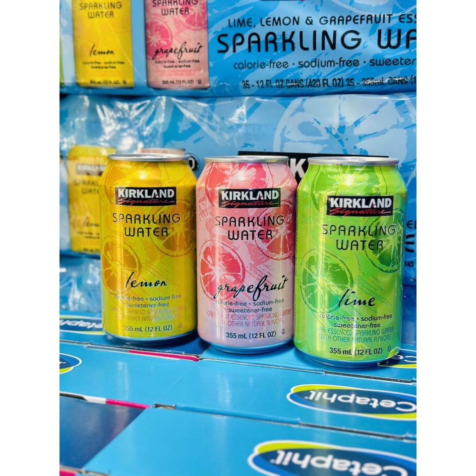 Soda Dành Cho Người Ăn Kiêng 𝐒𝐩𝐚𝐫𝐤𝐥𝐢𝐧𝐠 𝐖𝐚𝐭𝐞𝐫 𝐊𝐈𝐑𝐊𝐋𝐀𝐍𝐃 𝐭𝐫𝐚́𝐢 𝐜𝐚̂𝐲 ⚡ ĂN KIÊNG⚡Chuẩn Hàng Mỹ