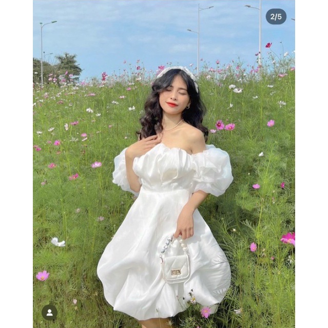 ( có sẵn) ĐẦM ỐNG TAY VOAN BỒNG BỀNH 2 màu | BigBuy360 - bigbuy360.vn