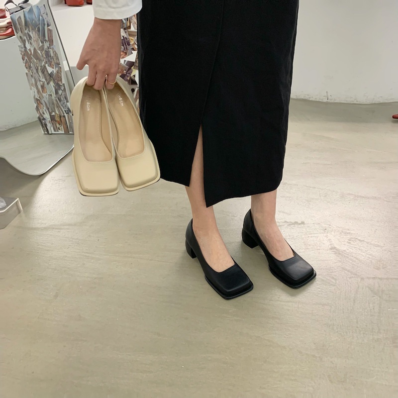 Giày Búp Bê Mũi Vuông Thời Trang Retro Dành  LDHE