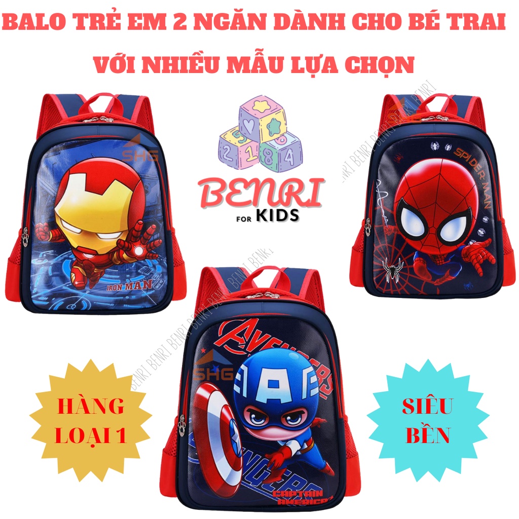 CẶP BALO TRẺ EM BENRI 2 NGĂN VỚI NHIỀU MẪU LỰA CHỌN SIÊU ĐÁNG YÊU CHỐNG GÙ CHỐNG NƯỚC DÀNH CHO BÉ TRAI CẤP 1 mã HS-CC1