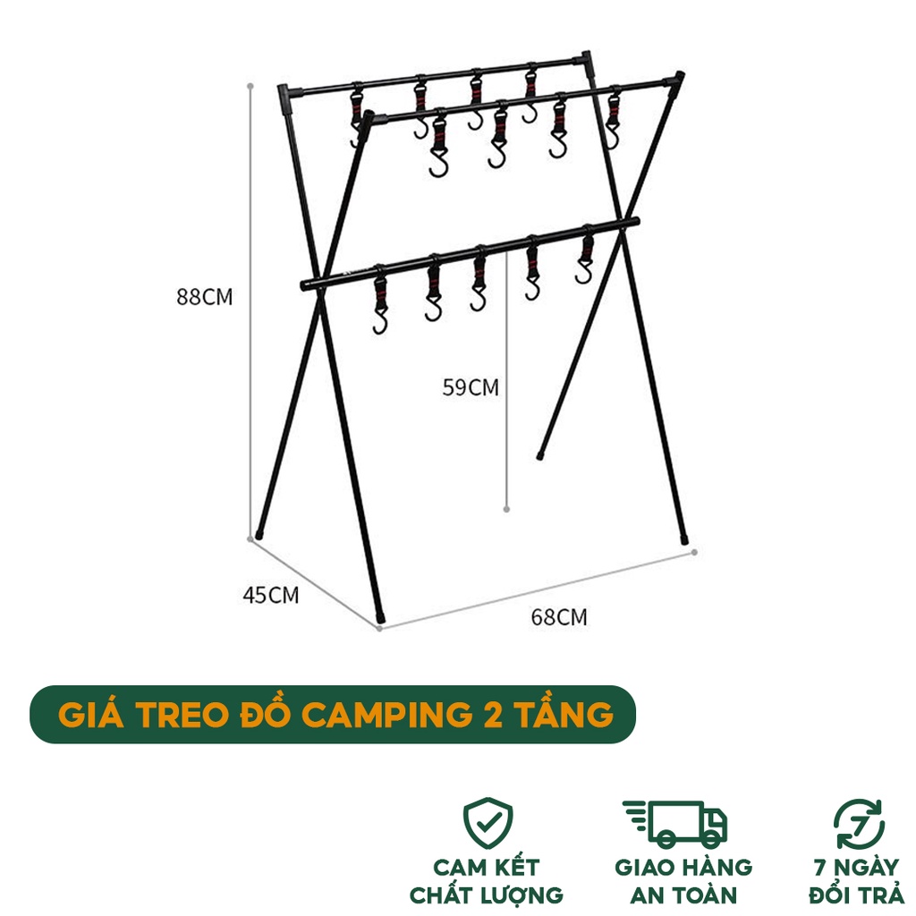 Giá Treo Đồ Camping 2 Tầng