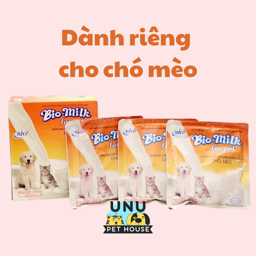 Sữa cho chó mèo chắc xương, mượt lông, tăng cường miễn dịch – UNU Pet House