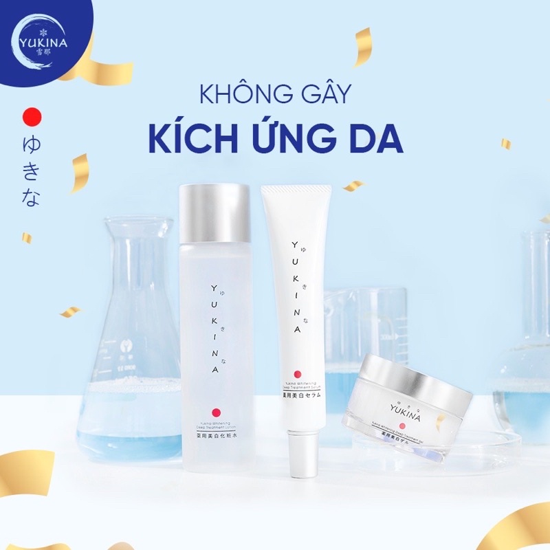 Bộ Kem Dược Mỹ Phẩm Yukina Medicated Skincare Nhật Bản  Xóa Nám, Tàn Nhang, Da Trắng Sáng, Cấp Ẩm Sâu, Chống Lão Hóa Da