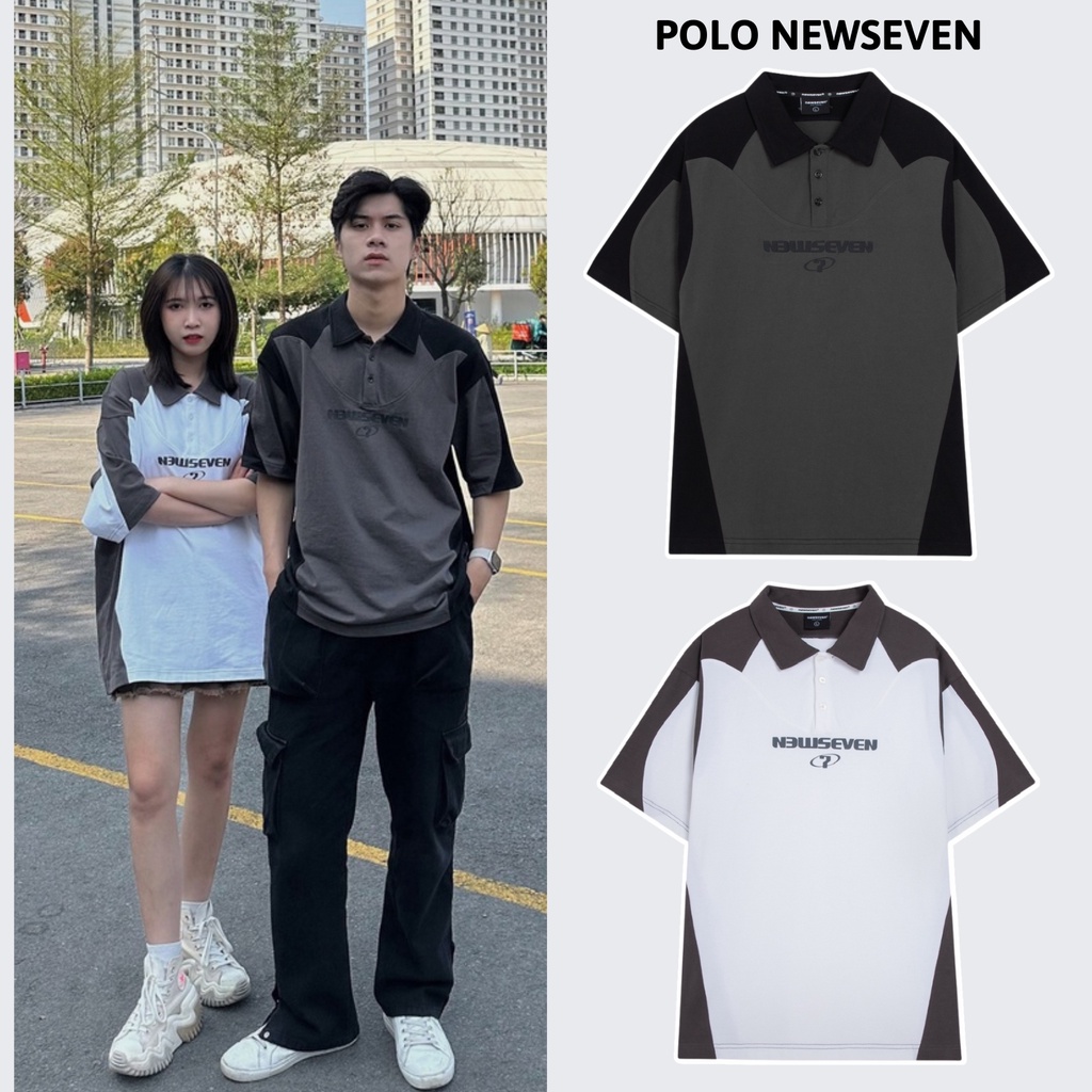 Áo Polo Local Brand NEWSEVEN Pitying PL.134, Polo unisex nam nữ form rộng Sgenz.studio | BigBuy360 - bigbuy360.vn