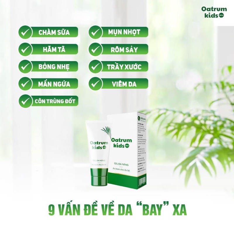 Gel bôi đa năng Oatrum Kids giảm hăm tã, mụn nhọt, rôm sảy, mẩn ngứa cho bé, tube 20gr