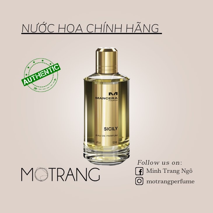 Nước Hoa Unisex Mancera Sicily Hương Hoa Quả Cá Tính, Trẻ Trung, Tươi Mát 5ml - 10ml - 20ml