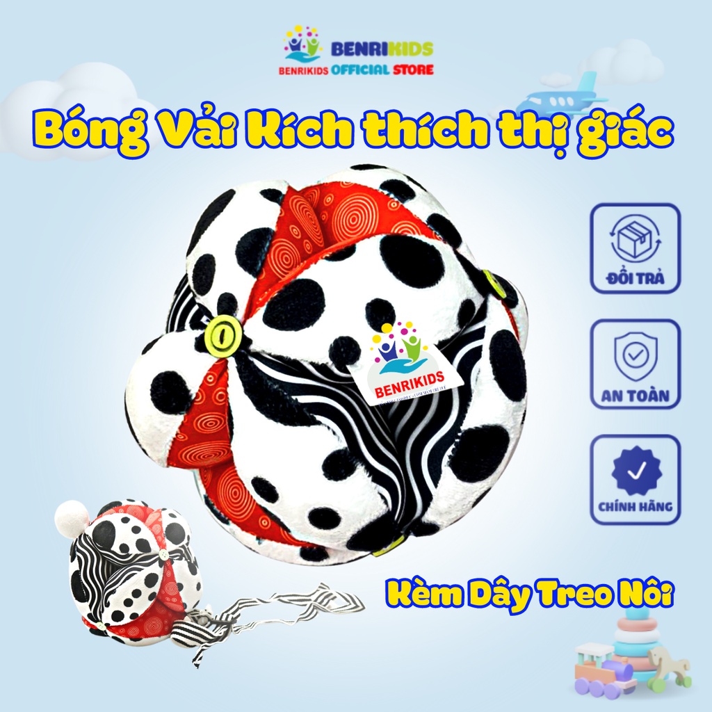 Bóng Vải Montessori Kích Thích Thị Giác Cho Bé Benrikids