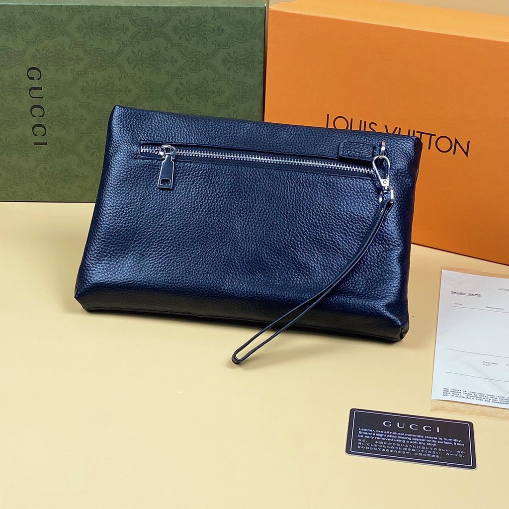 Ví cầm tay Clutch nam da thật nguyên tấm cao cấp kiểu dáng sang trọng 7361 ⚡FREESHIP⚡-  BH 2 năm