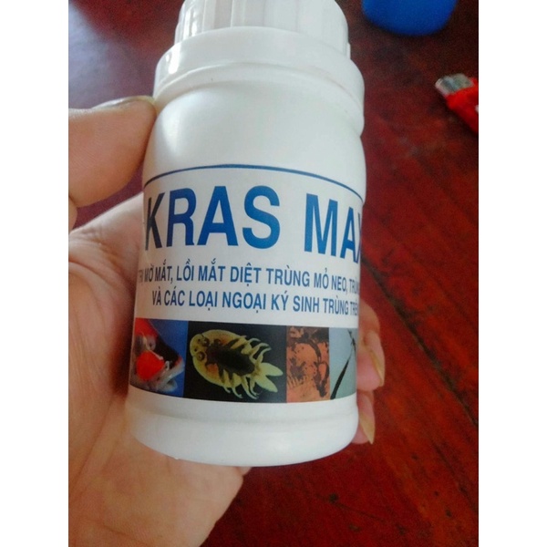 Thuốc cá koi - Trị trùng mỏ neo, mờ đục mắt - Kras max 9 - 120ml