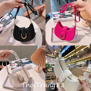 Túi xách kẹp nách, đeo chéo Cnk móng ngựa Hot Trend - Size 21cm