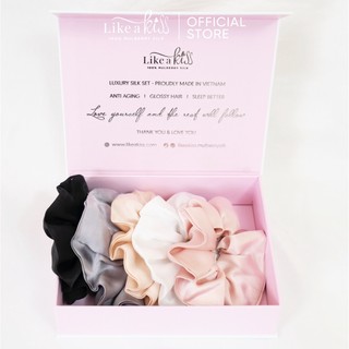 Cột Tóc Lụa 100% Mulberry Silk LIKE A KISS | Lụa Tơ Tằm Cao Cấp Bảo Vệ Tóc