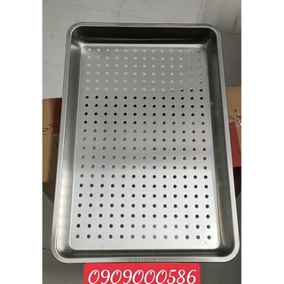 Khay inox hấp có lỗ 4060 sâu 5 hoặc 7cm inox 201/304 hàng cao cấp.