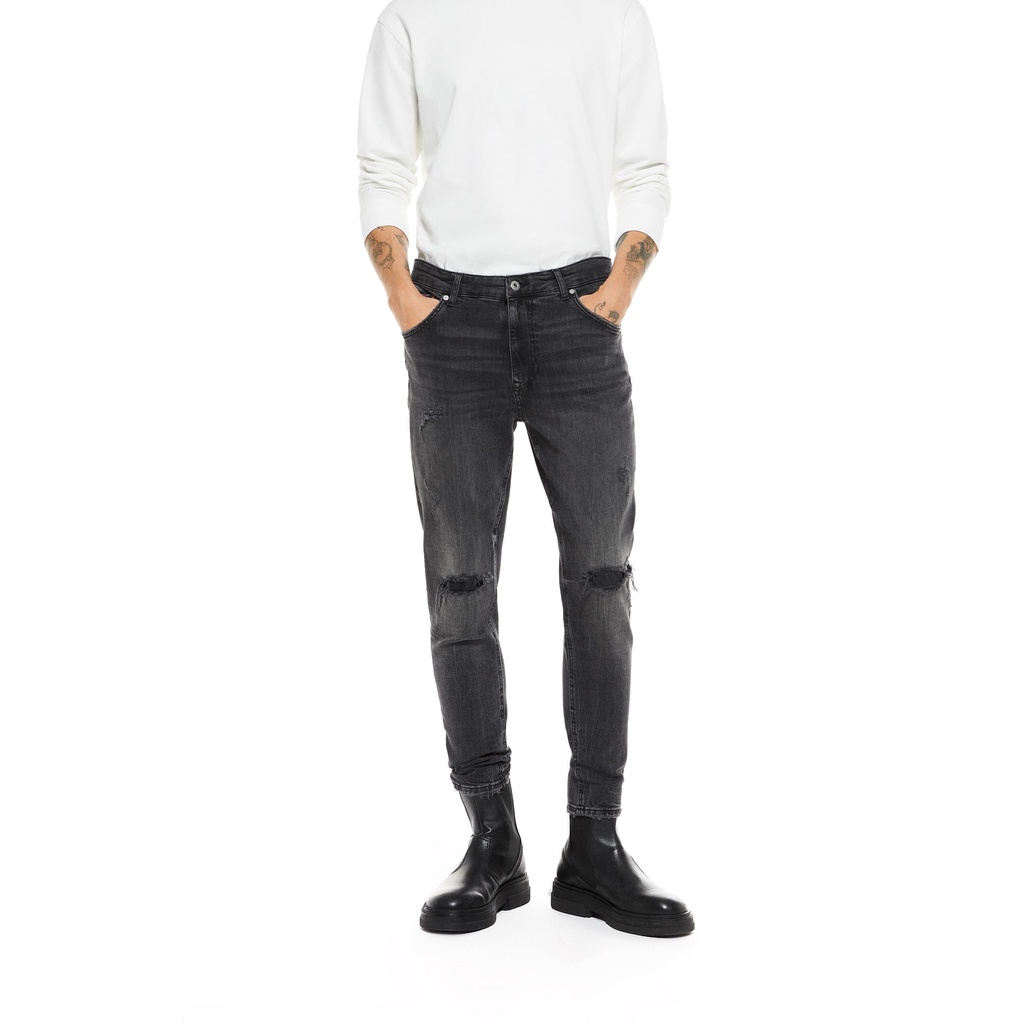 Quần Jeans Nam ZARA Authentic Rách Đáp Gối