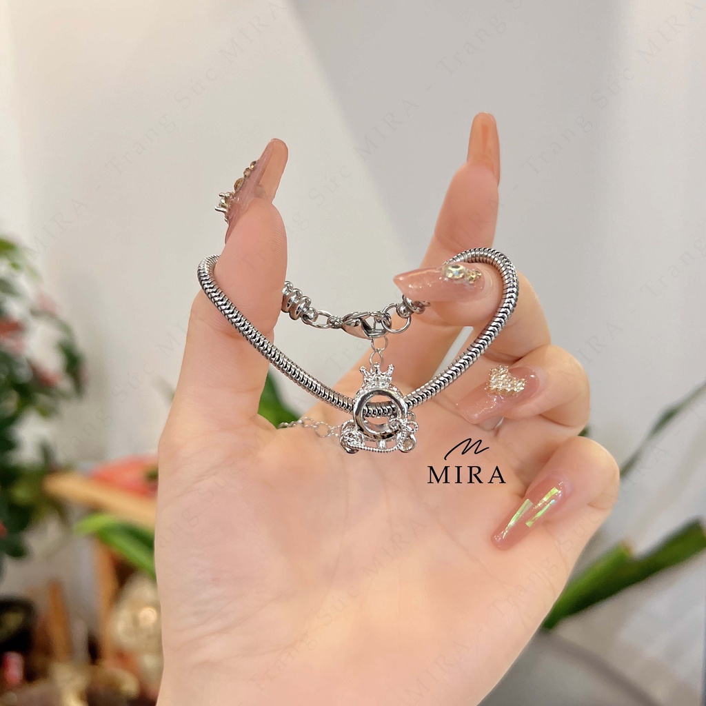 Dây , Lắc Tay MIRA & Co. - LPAN-ONE2 Mix Charm Bí Ngô Mở Hai Đầu, Dây Không Hoen Gỉ