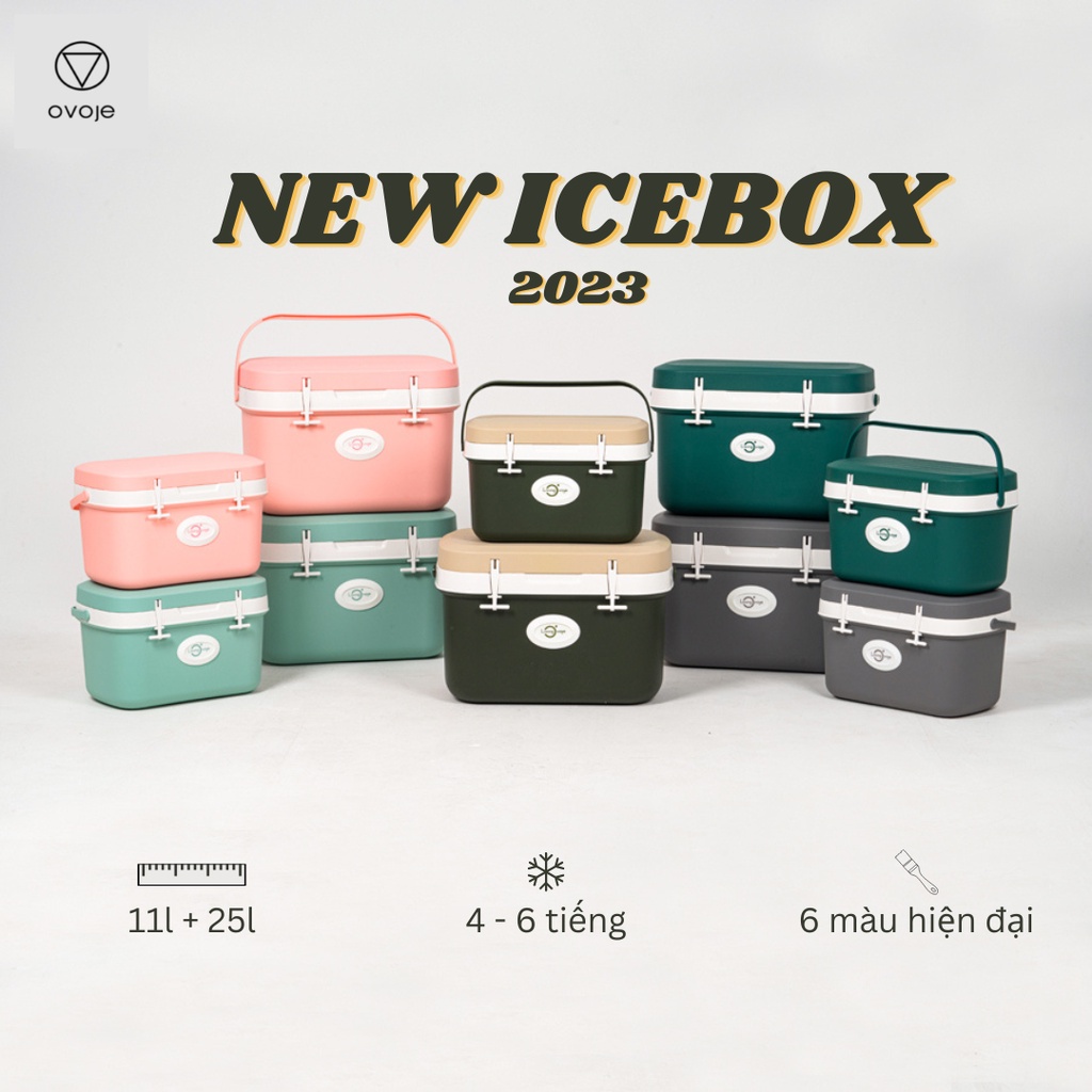 Thùng đá cắm trại - ICE BOX LivingonOvoje -  Thùng giữ nhiệt Dung tích 11L -  Nhiều màu giữ lạnh lâu