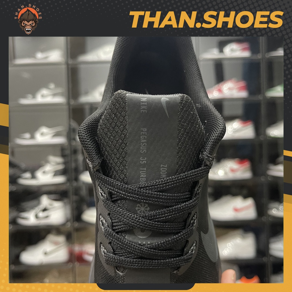 Giày Zoom X Pegasus 35 Turbo 2.0 All Black, Zoom X 35 full đen - Than.Shoes
