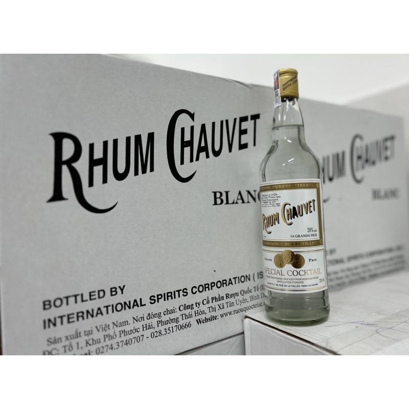White Rhum Chauvet 700ml - Nguyên liệu pha chế, làm bánh
