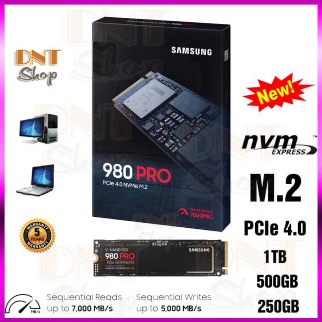 Ổ Cứng SSD Samsung 980 PRO PCIe Gen 4.0 x4 NVMe V-NAND M.2 2280 - Bảo Hành 5 Năm (1 Đổi 1) - Siêu sale giá tốt