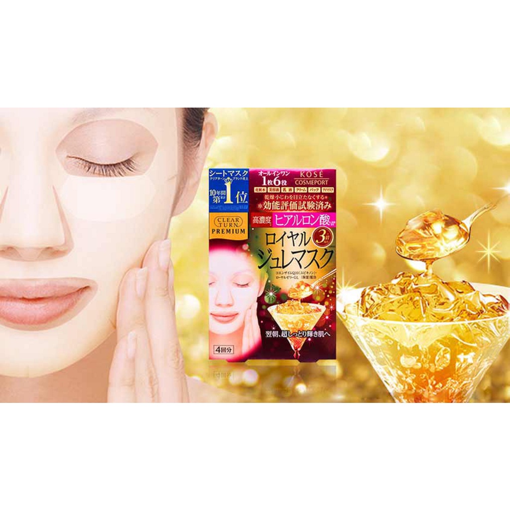 Mặt Nạ Sữa Ong Chúa Kose Clear Turn Premium Royal Gelee Mask