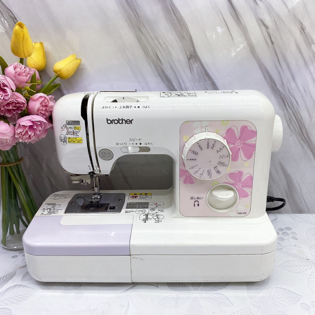 Máy May Gia Đình Máy May Nhật Máy May Brother Vuông Đời Mới Siêu Đẹp - Chức Năng Cơ Bản- Bền- Không Kén Vải- Dễ Sử Dụng