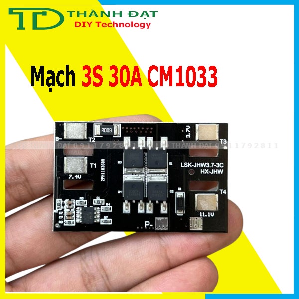 Mạch bảo vệ pin 3S 10.8V 12.6V 30A CM1033