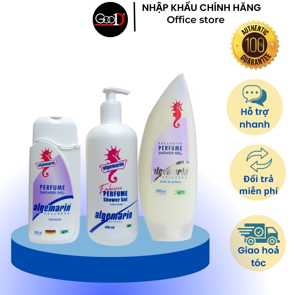 Sữa tắm trắng da dưỡng thể cá ngựa Algemarin Perfume chai vòi 500ml Đức- Nhập khẩu chính hãng-Good1.vn