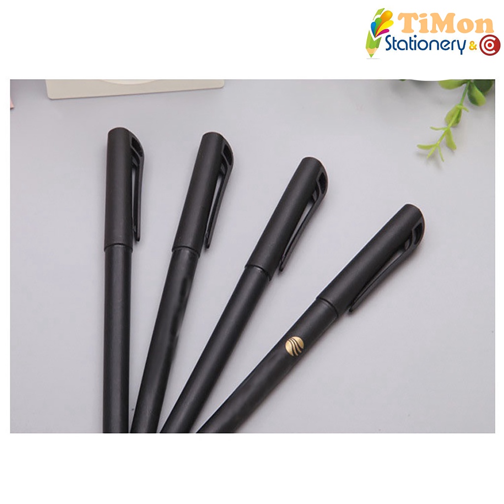 Bút bi có nắp TM stationnery,mực Gel- ngòi 0.5mm - mực đen- mã bút TM02
