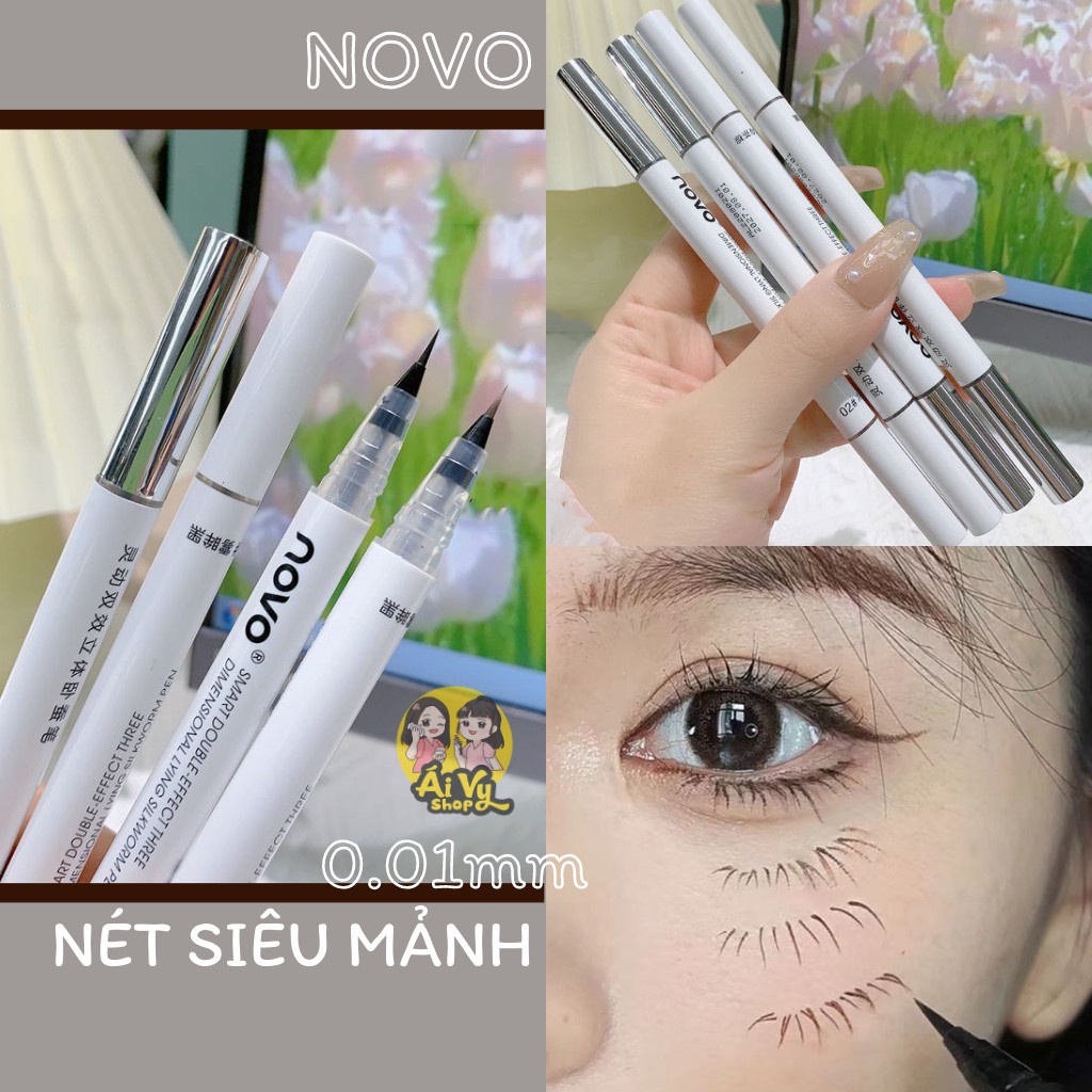 Bút Kẻ Mắt Bọng Mắt 2 Đầu NOVO Smart Double 5609