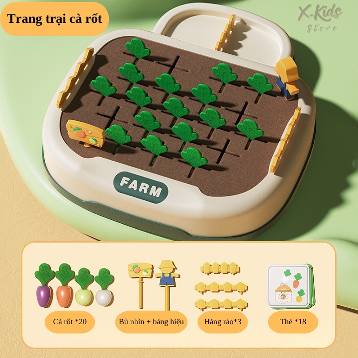 ✨ ✨ Đồ chơi bàn cân bằng củ cải, đồ chơi tư duy tính toán & số học, đồ chơi giáo dục trẻ em sớm - X-Kids Store