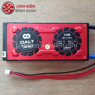 Bms daly dùng cho hệ 3s 12v 80a mạch cân bằng pin lithium
