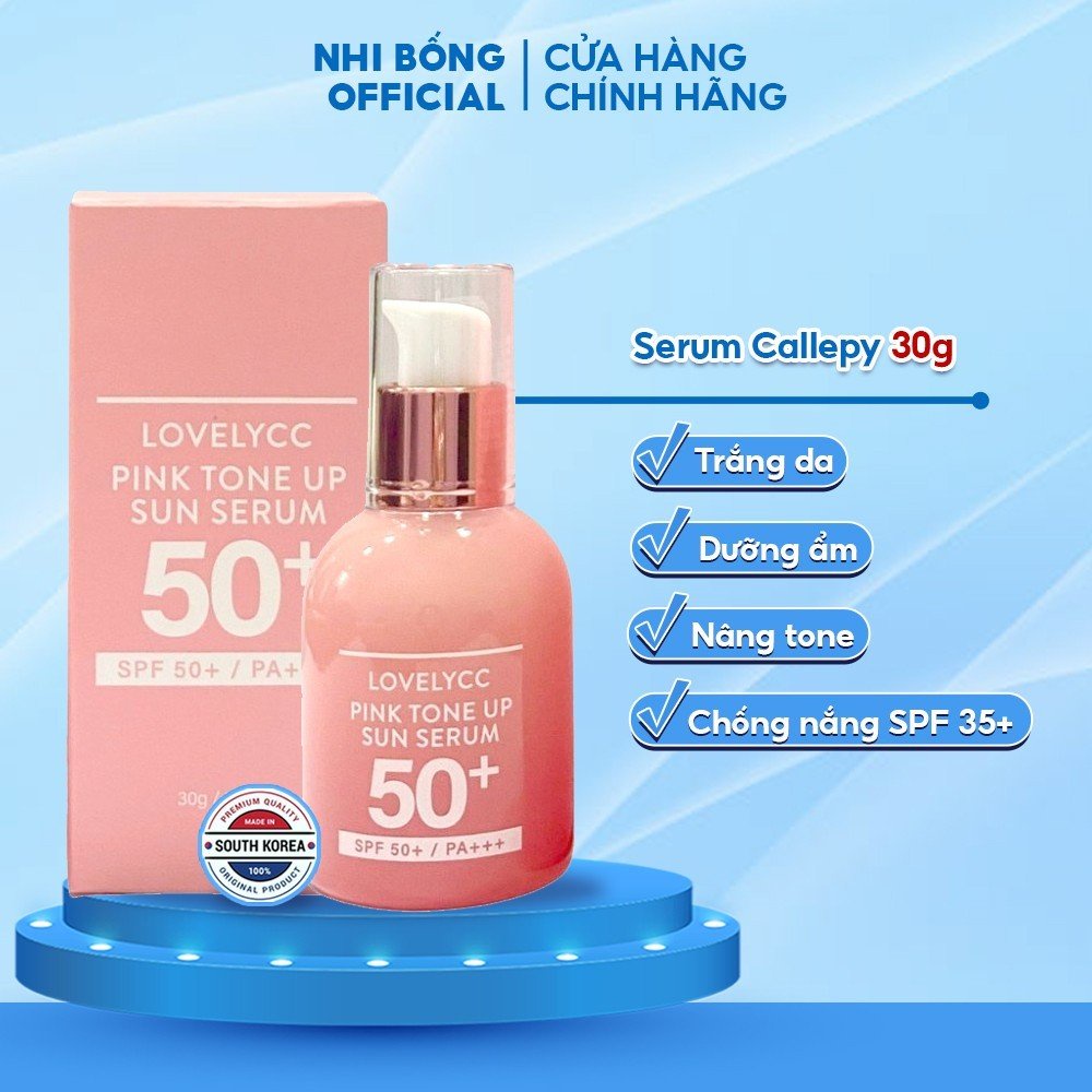 Serum Trắng Da - Tinh Chất Dưỡng Trắng Nâng Tone Chống Nắng Pink Tone Up Ampoule Spf 50+ Pa+++ Hàn Quốc 30ml