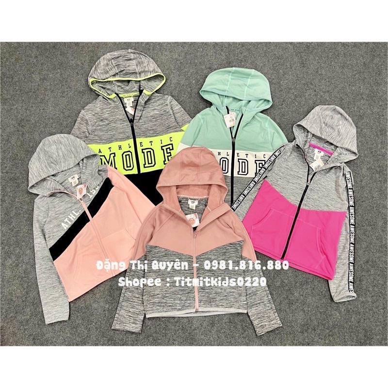Áo khoác thể thao bé gái đại 4-14y