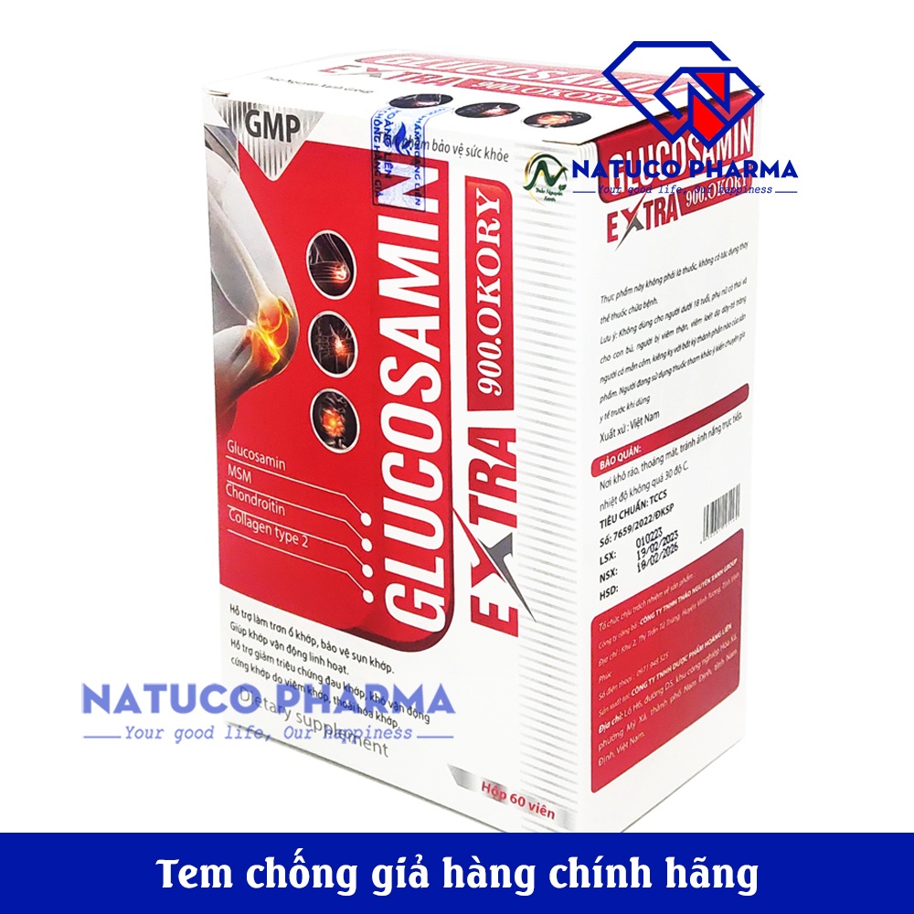 Viên uống bổ Xương Khớp Glucosamin Extra 900.okory - giúp giảm đau khớp, thoái hóa khớp, viêm khớp