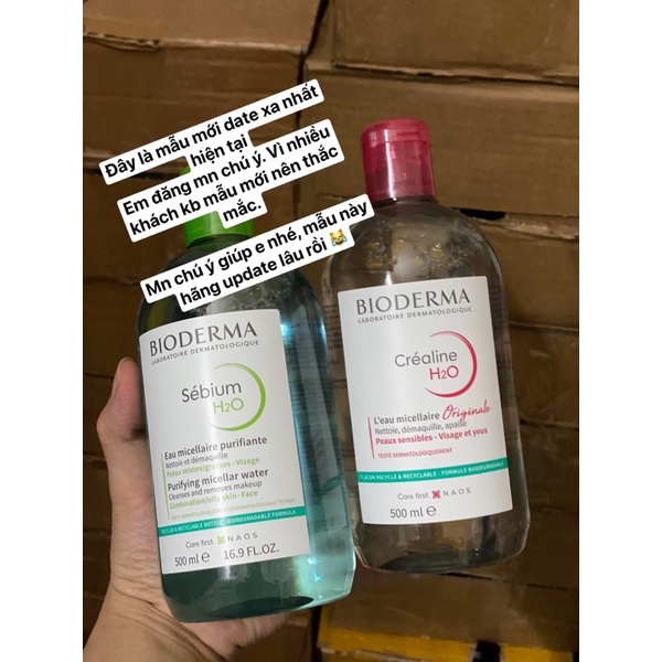 Tẩy trang Pháp B.I.O Hồng / Xanh 500ml