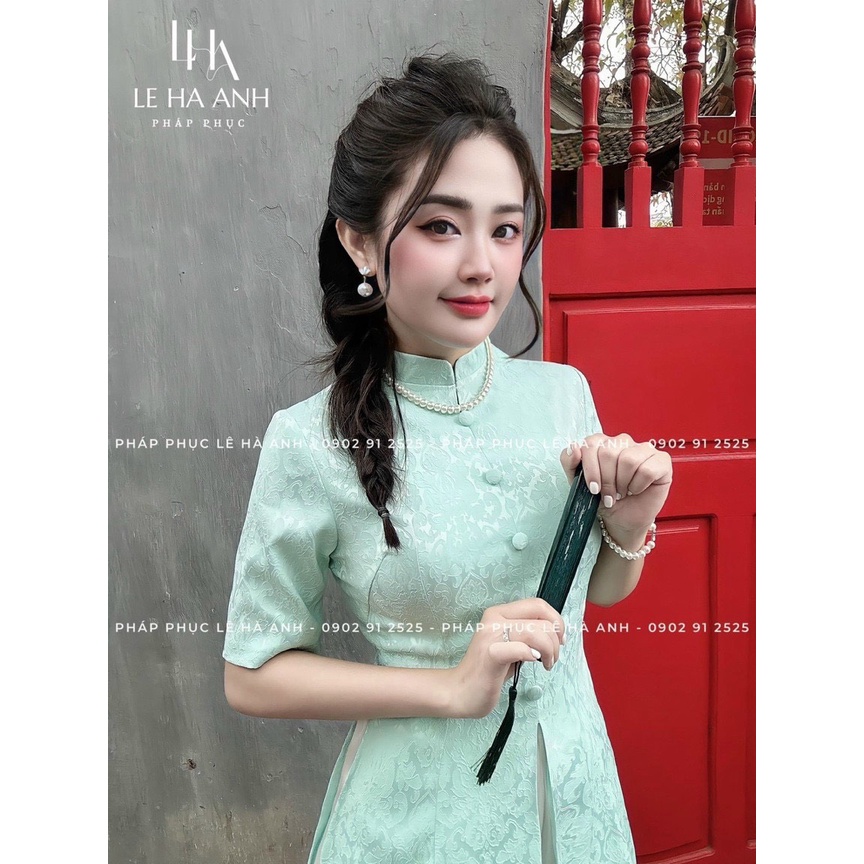 Set Bộ Lam Áo Chất Gấm Tay Dài Quần Tuyết Nhung , 3 Màu Như Hình Mặc Tôn Dáng Lịch Sự