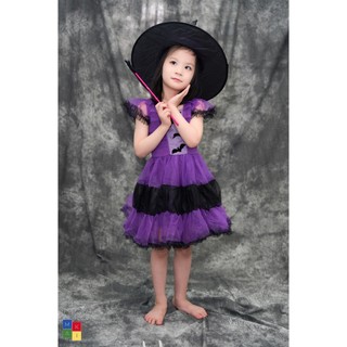 Quần áo trẻ em hoạt hình độc lạ hoá trang halloween Maki phù thuỷ đáng yêu.HT231