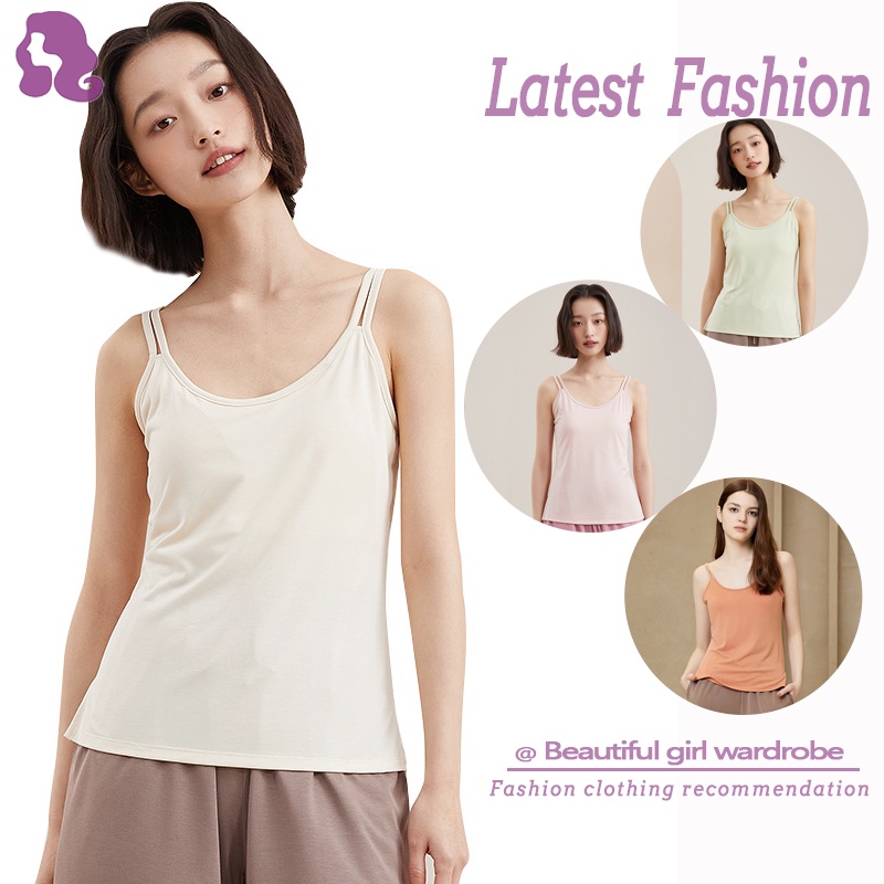 Áo Hai Dây Có Mút Đệm Ngực Thời Trang Mùa Hè Phong Cách Mới Dành Cho Bạn Nữ