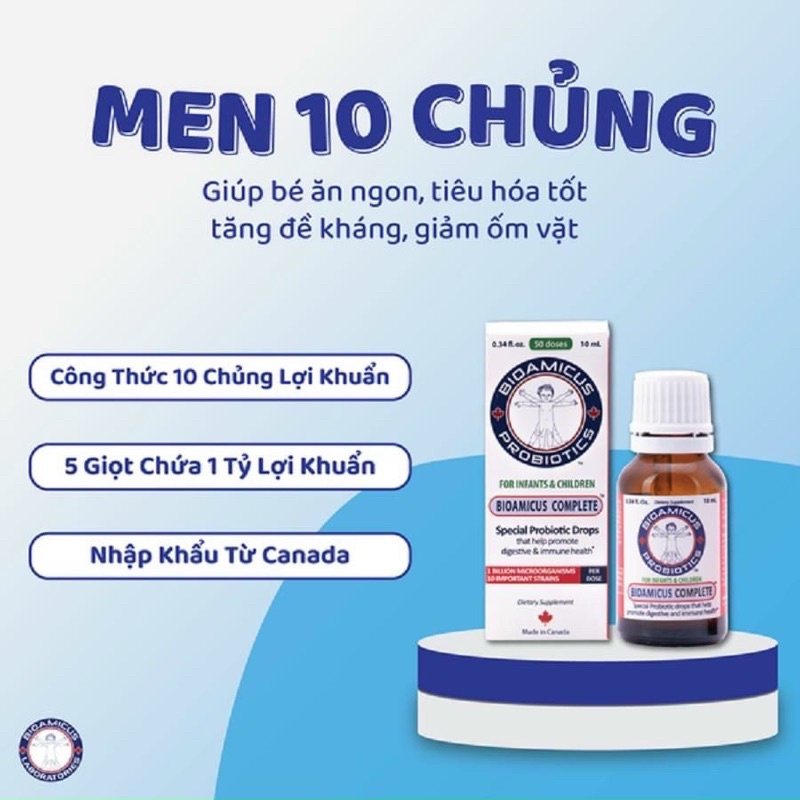 Men Vi Sinh 10 Chủng BioAmicus Complete