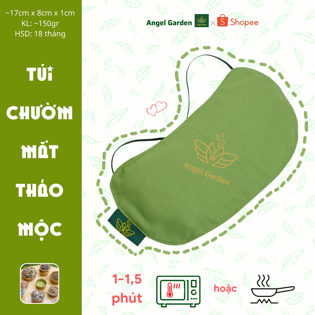 TÚI THẢO MỘC CHƯỜM giảm đau mỏi MẮT - LÒ VI SÓNG or CHẢO thư giãn, giúp ngủ ngon sâu giấc ANGEL GARDEN SPA
