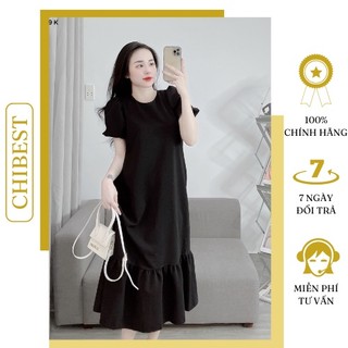 Đầm suông dài xốp nổi đuôi cá form rộng freesize CHIBEST HDC38