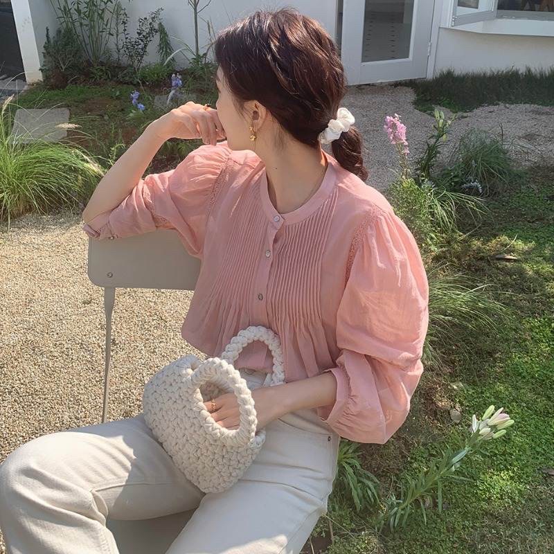 (ORDER) Áo kiểu voan thô mỏng hè style Korea
