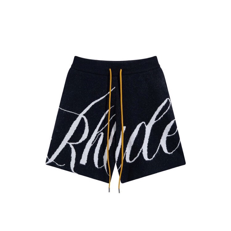 ⚡️[Hight Quality] Hàng Có Sẵn!! Short Rhude New Knit Logo-Quần Đùi Rhude Chất Liệu Dệt Kim Mỏng Rất Mượt Không Xù
