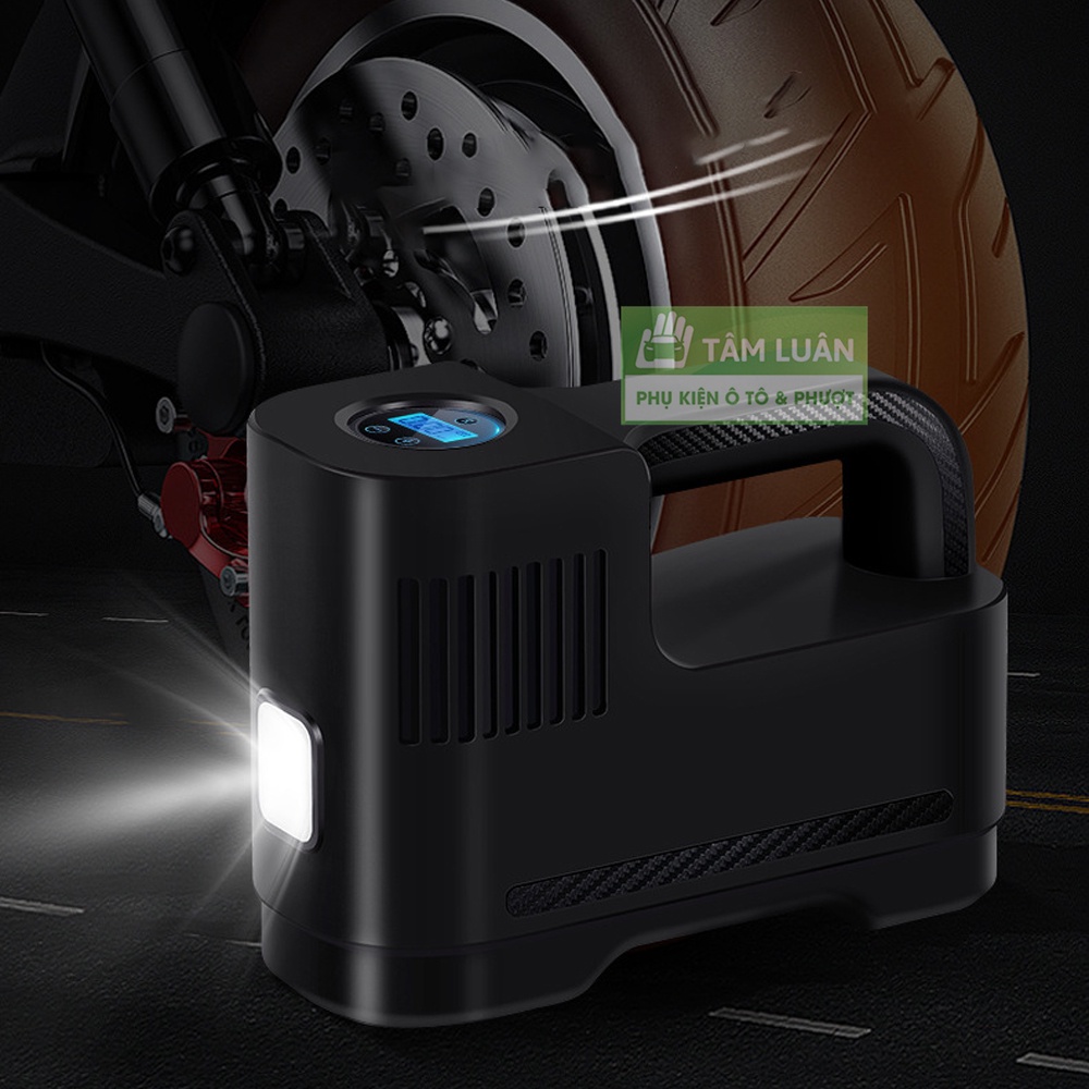 Bơm lốp ô tô Tâm Luân động cơ DÂY ĐỒNG có CHIP chống quả tải và ngắn mạch, công suất 120w
