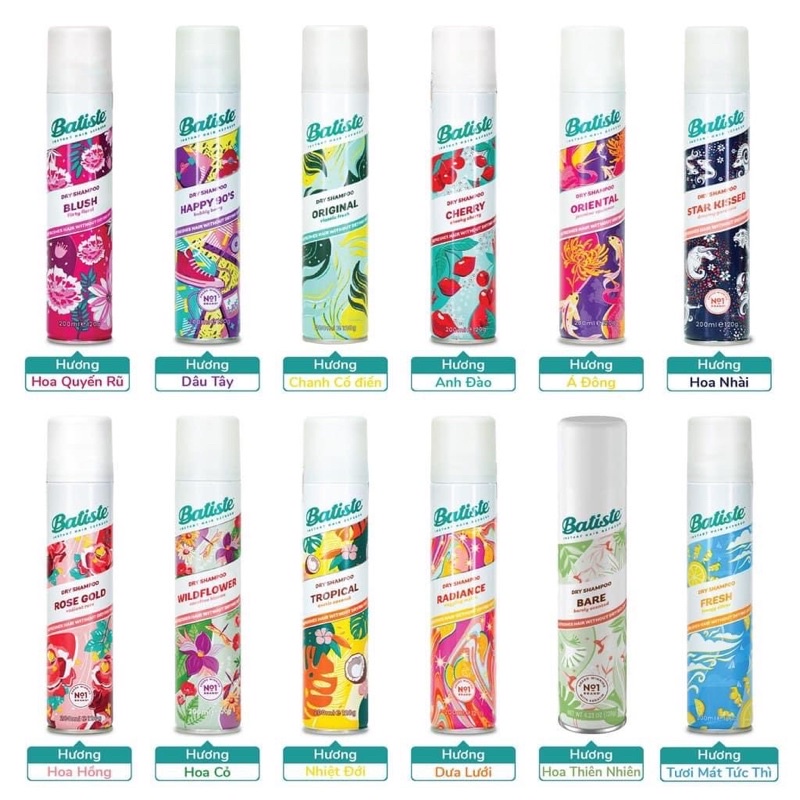 Dầu Gội Khô BATISTE 200ml