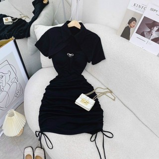 SÉT ÁO FROM + ĐẦM BODY 2 DÂY GÂN RUBY LYIE