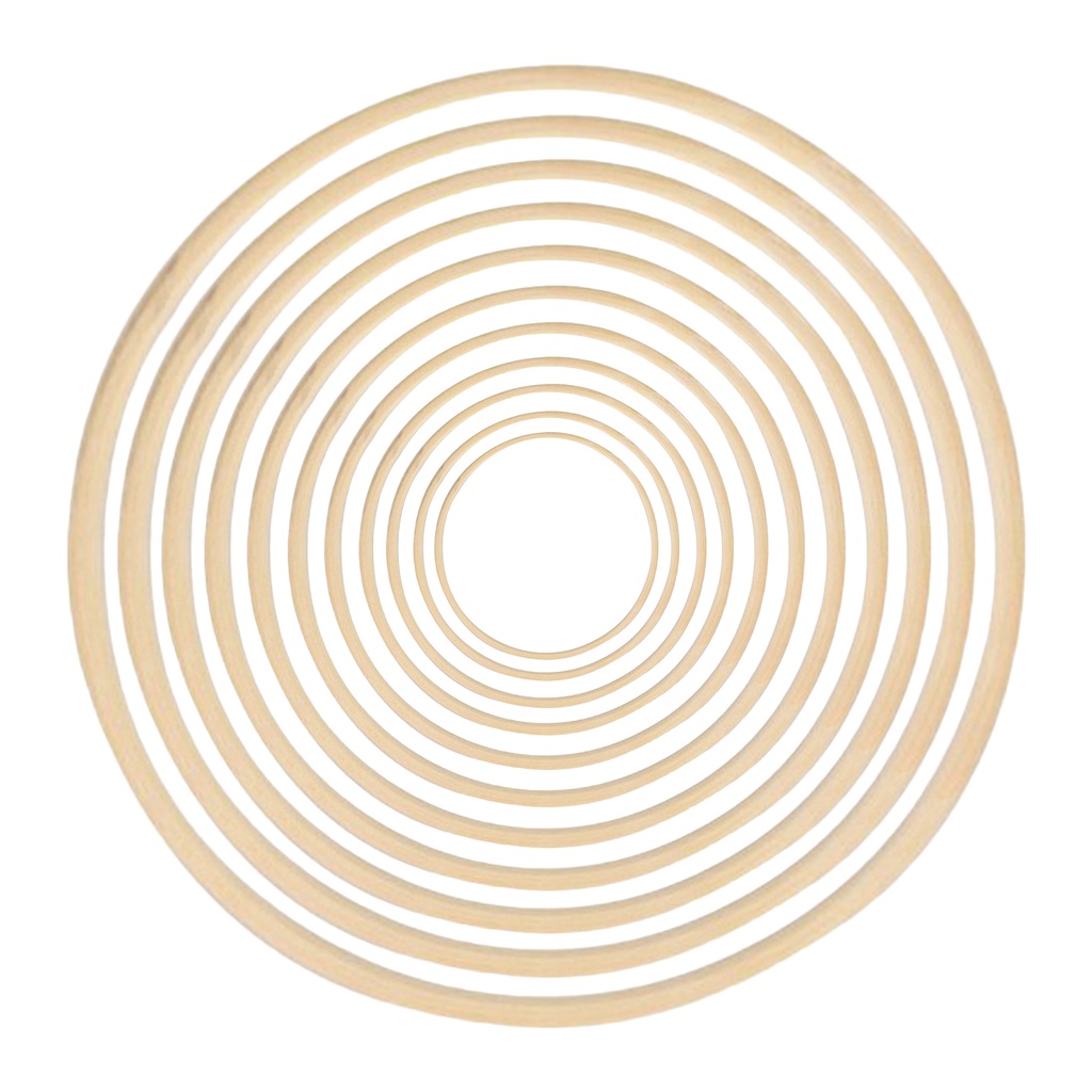 Cuticate Tranh Thêu Chữ Thập Tròn Bằng Gỗ Tre Kích Thước 10cm