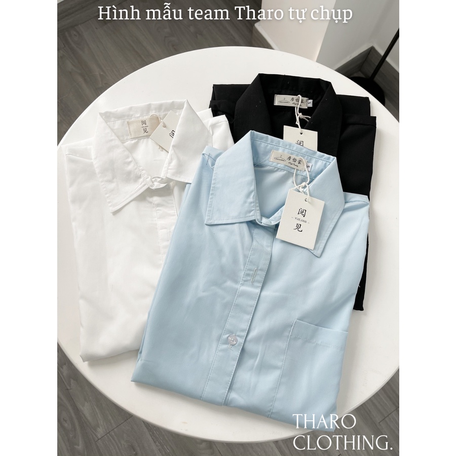 Boyfriend Tshirt - Áo Sơ Mi Trơn, Dáng Rộng - Tharo Clothing [AO00105]