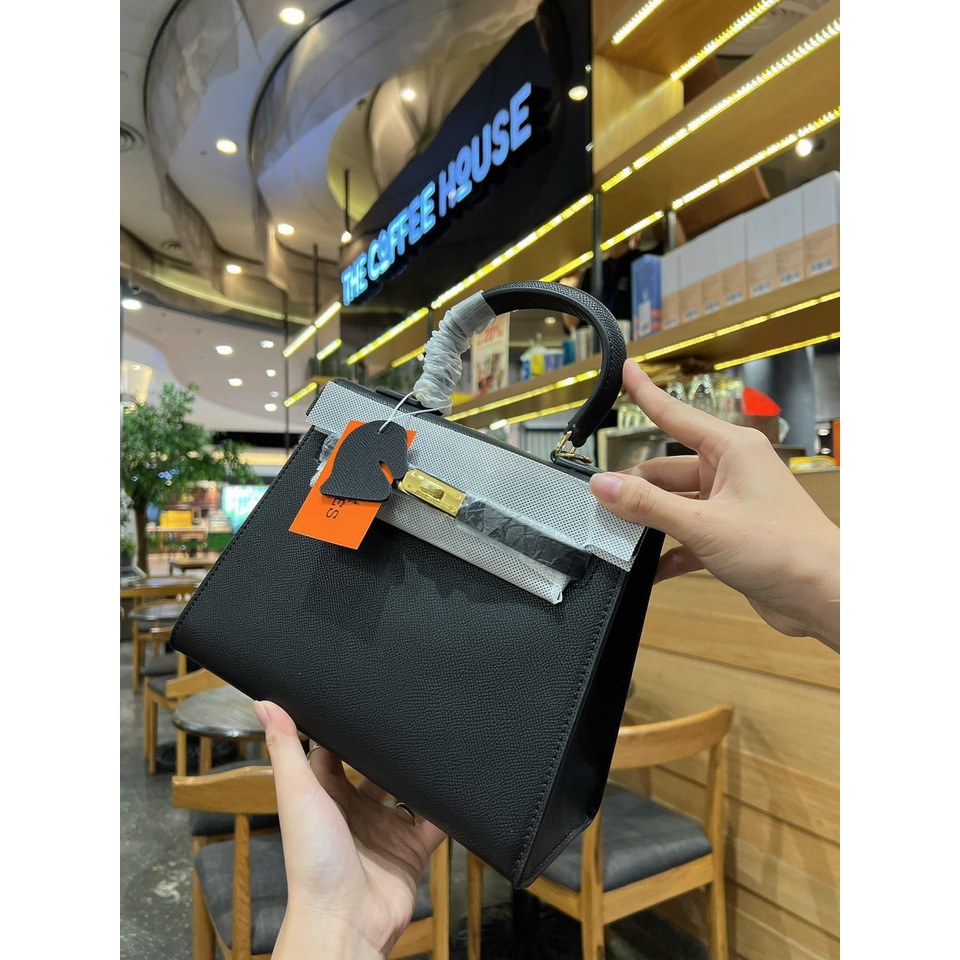 Túi Xách Nữ HM Kelly-  Size 25 Dáng Cao FullBox Tặng Kèm Khăn Nơ