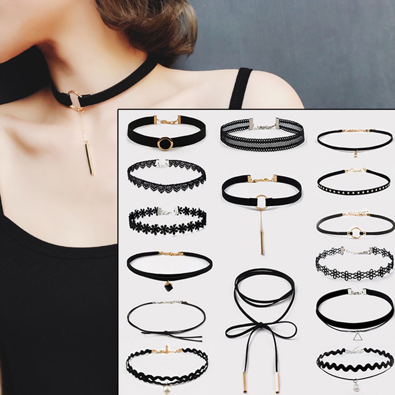 【coffeemate】⚡Vòng cổ choker dây nhung đen phong cách Hàn Quốc