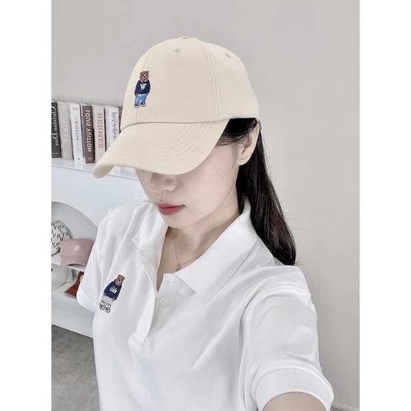 Nón Lưỡi Trai Thêu Hình Gấu Full Màu Mẫu Mới Nhất N139